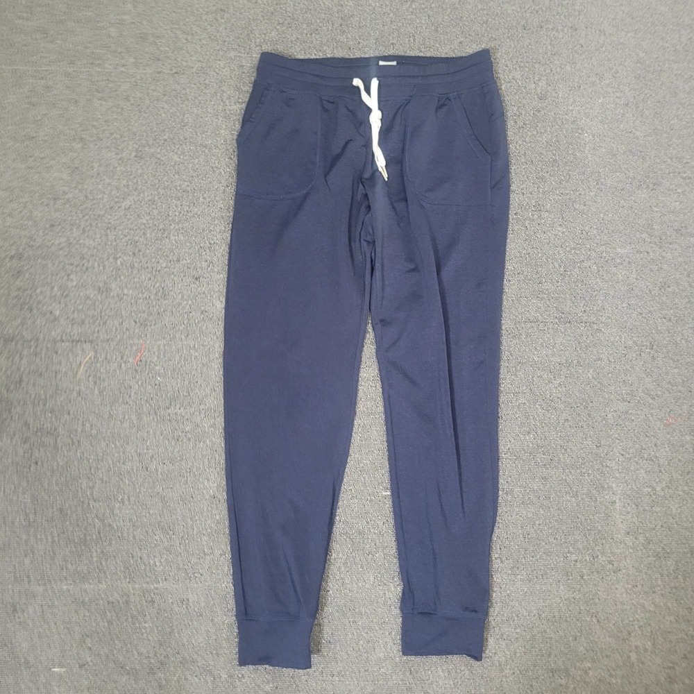 Zyia Size L Jogger Pants Women Navy Blue Heathered Activewear Drawstring